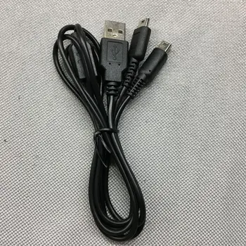 1 Adet 2 in 1 Çift Bağlantı USB Veri Şarj kablosu Nintendo NDSİ NDSL için 3DS USB şarj Kablosu için 3DS