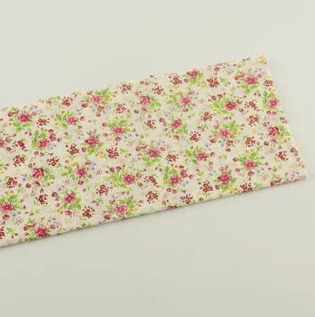 1 adet baskılı çiçek tasarımları pamuklu kumaşlar el sanatları tecido tekstil beyaz önceden kesilmiş yağ çeyrek 50cm x 50cm dikiş kumaş patchwork