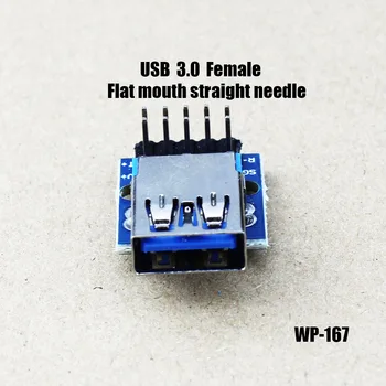 1 adet Veri şarj kablosu Jack Test Kurulu Pin Başlığı ile 90 Derece USB Güç Bağlantı Noktası Jakı USB 3.0 Dişi konektör soket WP-167