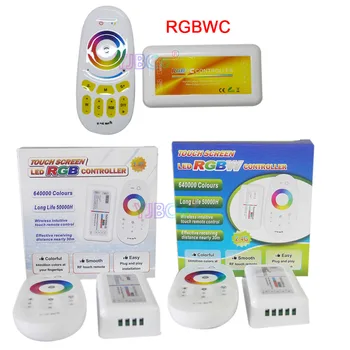 2.4 G RGB / RGBW / RGBWC LED Denetleyici Dokunmatik Ekran Uzaktan DC 12V 24V ışıkları bant dimmer anahtarı 5050 RGB / RGBW/RGB + CCT LED Şerit