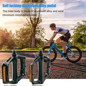 2 Adet Bisiklet Platformu Pedalı Harika Güçlü Mukavemetli Pedalı Adaptörleri Reflektör ile Uzun Ömürlü bisiklet pedalları