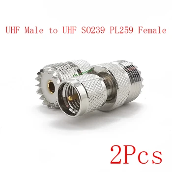 2 Adet / grup Mini UHF Erkek Fiş UHF SO239 PL259 Dişi Jack RF Dönüştürücü RF Koaksiyel Konnektör Adaptörü