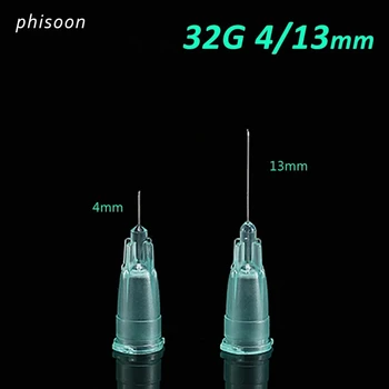 32G iğne Piercing Şeffaf Şırınga Enjeksiyon tutkal Şeffaf Ucu Kapağı İlaç enjeksiyon iğnesi 32G 4mm 13mm