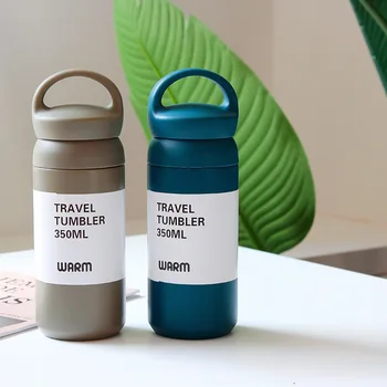 350ml paslanmaz çelik seyahat bardağı Kahve taşıyıcı saplı kupa ve Çay Filtresi termos Termos Bardak Termal Su Şişesi