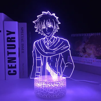 3D LED Lamba Anime Figürü 7 Renk Değişiklikleri Uzaktan Kumanda İle Akrilik Panel Görsel Yanılsama Beyaz Kırık Taban Ev Dekor için