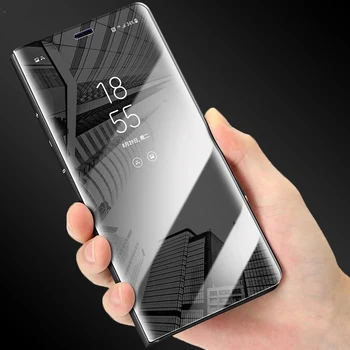 Akıllı Ayna Flip samsung kılıfı Galaxy S9 S8 S7 S6 Kenar S10 Lite A8 A9 A7 A6 Artı 2018 A10 A20 A30 A40 A50 A80 A90 A70 Kapak