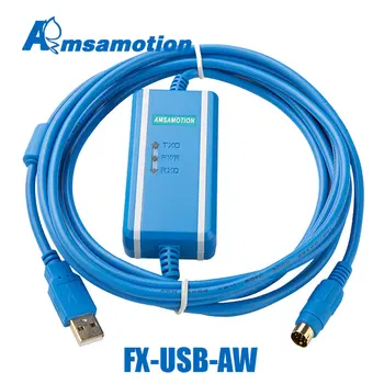 Amsamotıon FX-USB-AW için Uygun Mitsubishi FX3U FX3G 1N 2N 1 S Serisi PLC Programlama Kablosu Yerine USB-SC09-FX