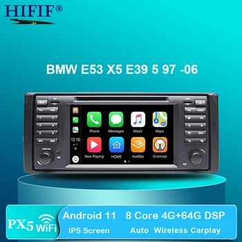 Android 11 4G RAM 64G ROM GPS Navi araç DVD oynatıcı Multimedya BMW E53 X5 E39 5 97-06 DAB + Wıfı 4G BT RDS Radyo Can bus DVR Monitör