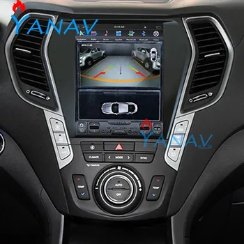 Araba Video Multimedya Oynatıcı Stereo GPS Navigasyon-Hyundai IX45 / Santa FE 2013-2018 Dikey Ekran Araba Radyo DVD oynatıcı