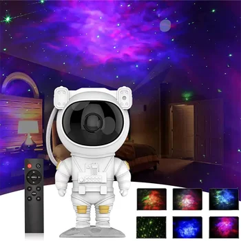 Astronot bulut projektör ışık yıldızlı gökyüzü LED Gece Lambası Rüya Gece Dönen Yıldız ay Uzaktan Kumanda Lazer Atmosfer Lambası