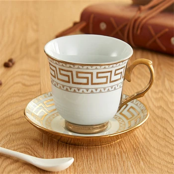 Avrupa Kahve fincan ve çay tabağı Seti Porselen MugsTea Kemik Çini Çay Fincanı Espresso Parti İçme Ev Dekorasyon