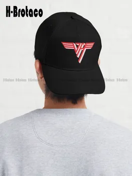 Ağır Metal Van Halen Kırmızı Van Logo beyzbol şapkası Erkek Kapaklar Karikatür Denim Renk Açık Spor Kap Taktik Yaz Güneş Koruyucu Şapkalar