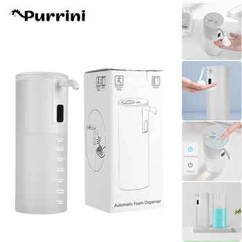 Beyaz 350ml Tam Otomatik İndüksiyon Köpük Makinesi Taşınabilir Kızılötesi Akıllı Sabunluk Akülü El Yıkama Banyo