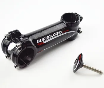 bisiklet kök Superlogic karbon fiber kök karbon üst kapağı spacer yol MTB bisiklet aksesuarları 60-120MM 31.8 MM 3K KAPLAMA