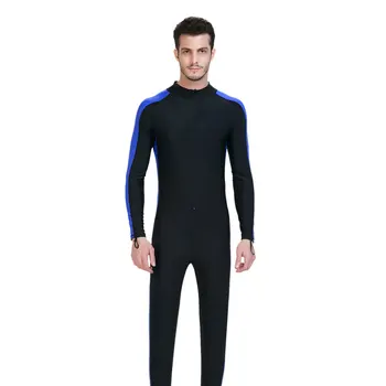 Erkekler Tek Parça Tam Vücut Çabuk Kuruyan Dalış Sörf Mayo UPF50 + Uzun Kollu Su Geçirmez Güneş Koruyucu Banyo Plaj Döküntü Muhafızları