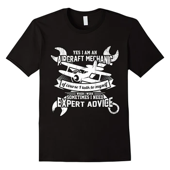 Evet, ben bir uçak Tamircisiyim. Komik Makine Mühendisi T Gömlek. Kısa Kollu %100 % Pamuk Rahat T-Shirt Gevşek Üst Boyutu S-3XL