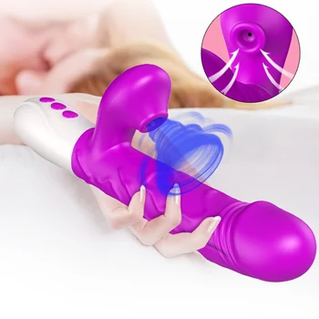 EXVOID telekopik ısıtma vibratörler AV sopa klitoris enayi silikon G noktası masaj seks oyuncakları kadınlar için yapay penis vibratör