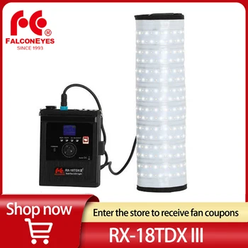Faclon Gözler RX-18TDX III 3000K-5600K 130W İki Renkli Esnek LED Su Geçirmez Video ışığı Izgaralı