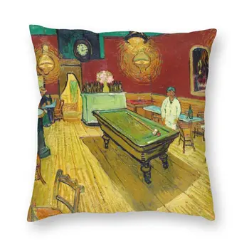 Gece Cafe minder örtüsü 40x40cm Dekorasyon Baskı Vincent Van Gogh Boyama Atmak Yastık Oturma Odası için Dekoratif Yastık
