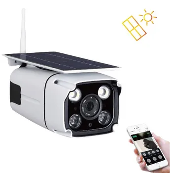 Güneş enerjisi açık kamera HD 960 P kablosuz wifi ip kamera su geçirmez CCTV Video gözetim ile çift ışık, hareket algılama