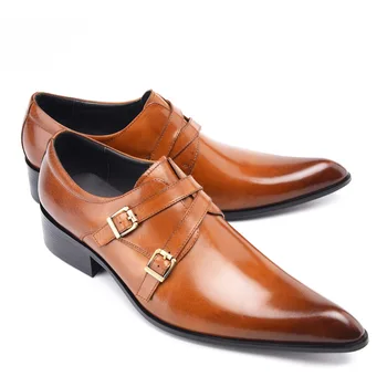 Italyan Erkekler Oxford Ayakkabı Hakiki Deri Erkek Elbise Ayakkabı Artı Boyutu Ofis İş Düğün Resmi Ayakkabı Erkekler