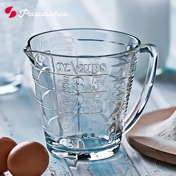 Ithal kalınlaşmış cam ölçüm ev mutfak terazisi süt kupası şeffaflık pişirme büyük mikrodalga fırın dayak yumurtalık 1L