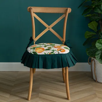 İskandinav yarı çevrili yumuşak çanta yastık Ev yemek sandalyesi askısı pedi ofis küçük yuvarlak tabure koltuk minderi