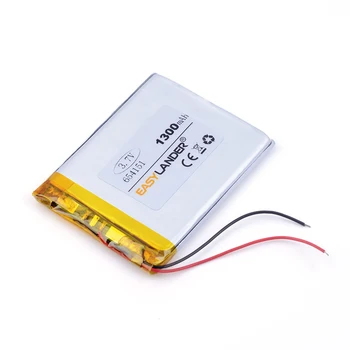 li-ion 654151 3.7 V 1300mah Lityum polimer Pil koruma levhası İçin MP4 GPS PSP Dijital Ürünler Ücretsiz Kargo