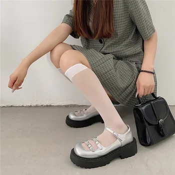 Lolita ayakkabı moda parlak y2k platform ayakkabılar yaz Mary Jane Japon yumuşak kız JK yüksek topuk pompaları kolej kız sıcak kız ayakkabı
