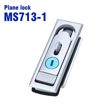 Mekanik dolap kapı kilidi MS713-1 dağıtım kutusu dolap kapı kilidi Kare anahtarlama kabini kilidi Düz kilit