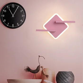 Modern Renkli led duvar ışıkları basit Yaratıcı raf lambası yatak Odası Başucu lambaları Oturma oda duvar dekorasyonu Duvar Lambası Cabecero