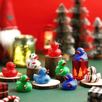 Noel Lastik Ördek Küvet Oyuncaklar Duyusal Oyun Stres Giderici noel dekorasyonları Malzemeleri Tatil Çocuk Çocuklar için Ideal Hediyeler