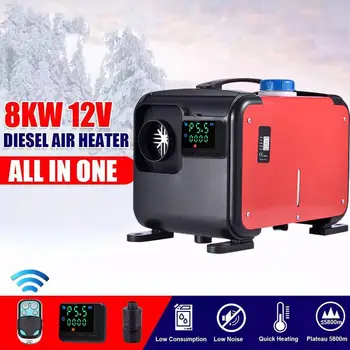 Oto kaloriferi 12V 8kw 4 delikli park ısıtıcısı Araç havalı ısıtıcı Cam Buz Çözücü Buğu Çözücü Arabalar, Otobüsler, RVs, Kamyon