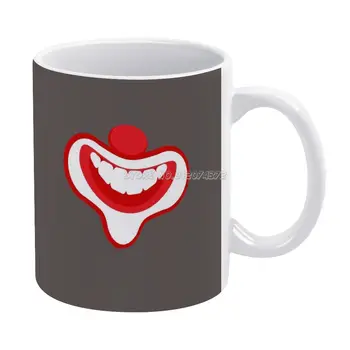Palyaço Gülümseme Kırmızı Burun Günü T Shirt 2021 Kırmızı Burun Günü T Shirt 2021 Rnd 21 Kahve Kupaları Porselen Kupa Cafe Çay Süt Bardak Drinkware