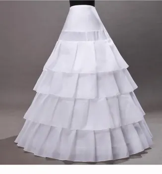 Pretty 4 Katmanlar Balo Petticoats Beyaz Kabarık Etek Jüpon Büyük Ruffles Düğün Aksesuarları