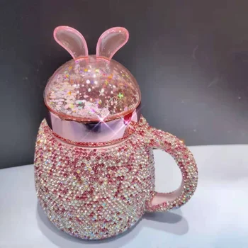 Seramik Quicksand Peter Tavşan Matkap çocuk Kahve Fincanı Aile Dekorasyon Çift Düğün Hediyesi Çay Kawaii Şişe Kalp Kupa Yeni