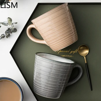 Sevimli Pembe Kahve Kupaları Kişiselleştirilmiş Yaratıcı Basit Ofis Çay Kahve Fincanı Süt Rengi Kahve Kupa İskandinav Öğrenci çift bardakları Modern
