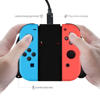 Uygun Nintendo kolu şarj Nintendo anahtarı şarj kolu kavrama oyun konsolu kolu aksesuarları