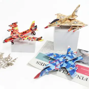 Uçak DIY 3D Metal Bulmacalar Hava Kuvvetleri Modeli Kitleri Lazer Kesim Yapboz Yetişkinler Çocuklar Eğitim Koleksiyonu Oyuncaklar