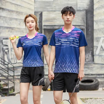 Yeni Badminton Gömlek Erkek Kadın Masa Tenisi Gömlek Açık Koşu T-Shirt Spor Salonu Tenis Gömlek Unisex