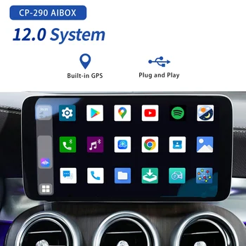 Yeni BİR 12.0 CarPlay Aı Kutusu Kablosuz Android Otomatik Adaptör 3 + 32G Dahili GPS Bölünmüş Ekran Mirrorlink Fabrika Kablolu Carplay