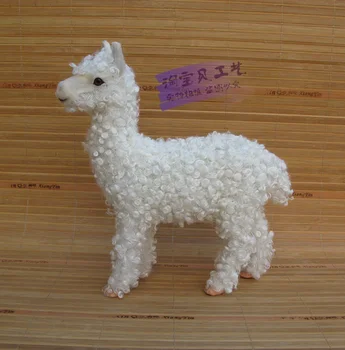 yeni simülasyon Alpaka oyuncak polietilen ve kürk koyun modeli hediye yaklaşık 20x8x24 cm 2241
