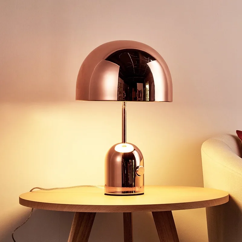Metal Gül Altın LED masa lambaları Güzel Sevimli Daire Dekorasyon masa lambaları E27 Bakır Altın Krom Siyah Okuma Aydınlatma