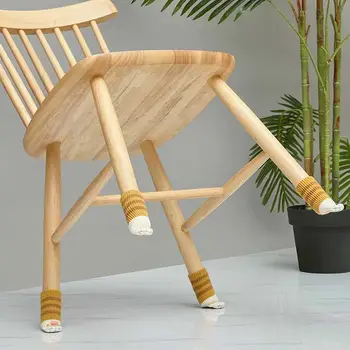Çift Katmanlı Kalınlaşmış Sandalye ayak koruyucu Sevimli Dilsiz Aşınmaya dayanıklı Masa Sandalye Ayak Pedi Dışkı Bacak Koruyucu yemek masası sandalyesi Kapak