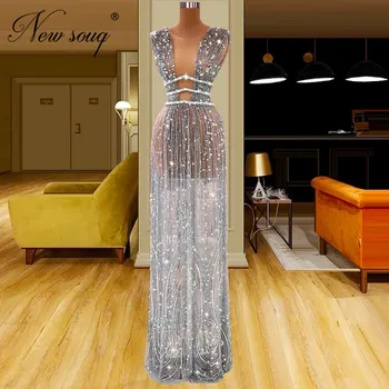 Özelleştirmek Illusion Elmas Uzun Balo Elbise Dubai Tasarım Düz boncuklu gece Elbisesi Vestido De Mujer 2022 Akşam Parti Kıyafeti