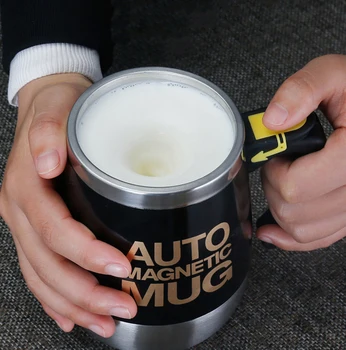 Şarj edilebilir Manyetik Kahve Kupa Elektrikli Akıllı Shaker Otomatik Süt Karıştırma kapaklı bardak Paslanmaz Çelik Kendini Karıştıran Kahve
